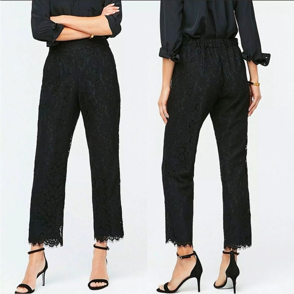 J. Crew Black Lace Pants 00